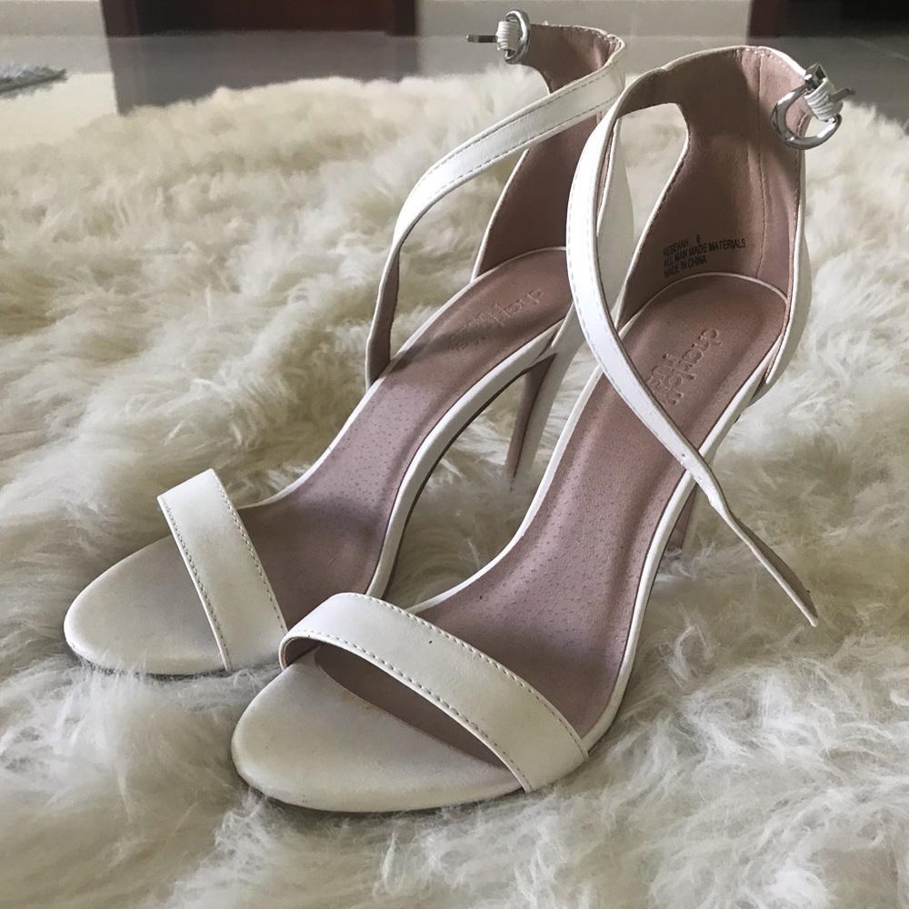 White high heels